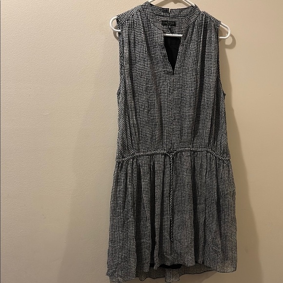 Rag & Bone Black and White Mini Dress - size medium - sleeveless - silk blend - Picture 1 of 6